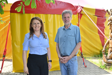 Anita Skobl übernimmt zum 1. August 2022 die Leitung im Don Bosco Jugendwerk Bamberg. Ihr Vorgänger Emil Hartmann verabschiedet sich in den Ruhestand (von links). 